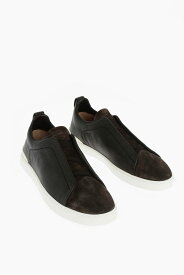 ZEGNA ゼニア スニーカー A4667X LHRHS 202 メンズ COUTURE XXX SUEDE AND TEXTURED LEATHER SNEAKERS 【関税・送料無料】【ラッピング無料】 dk