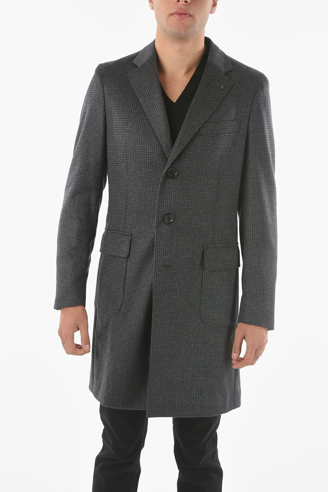 CORNELIANI コルネリアーニ コート 901Z02 0982173 013 メンズ CC COLLECTION HOUNDSTOOTH PATTERNED PURE CASHMERE COAT 【ラッピング無料】 dkのサムネイル