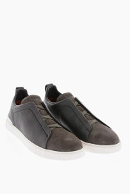 ZEGNA ゼニア スニーカー S4667Z LHRHS WEY メンズ TEXTURED AND SUEDE LEATHER TRIPLE STITCH SNEAKERS 【関税・送料無料】【ラッピング無料】 dk