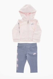 【本日5の付く日ポイント4倍!!】 NIKE KIDS ナイキ パンツ 06E7118 U9E ガールズ AIR HOODIE SWEATSHIRT AND LOGO SIDE BAND LEGGINGS SET 【関税・送料無料】【ラッピング無料】 dk