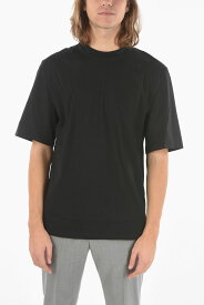 NEIL BARRETT ニール バレット トップス BJT051C S534S 0101 メンズ JERSEY MINIMAL T-SHIRT WITH STRETCHY-NYLON SLEEVES 【関税・送料無料】【ラッピング無料】 dk