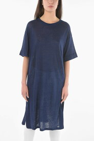 WOOLRICH ウールリッチ ドレス COWWTEE1121SB90 313 レディース DOUBLE SIDE SPLIT-HEM LINEN OVERSIZED SLUB TEE DRESS 【関税・送料無料】【ラッピング無料】 dk