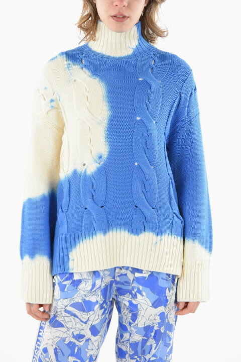 楽天市場】OFF WHITE オフホワイト Light blue ニットウェア OWHF021F21KNI0024501 レディース TURTLENECK TIE DYE ARAN COTTON PULLOVER 【関税・送料無料】【ラッピング無料】 dk : BRANDSHOP・クラージュ楽天市場店