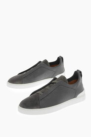 ZEGNA ゼニア スニーカー S4667Z LHRHS WYE メンズ ELASTIC LACE-UP TRIPLE STITCH LEATHER AND SUEDE SNEAKERS 【関税・送料無料】【ラッピング無料】 dk