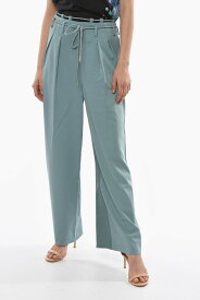 アンダースンベル ANDERSSON BELL ズボン パンツ レディース Trousers DOUBLE PLEATED KAREN WIDE PANTS WITH BRAIDED PANTS PS22APA517W/BLUE 関税 送料無料 ラッピング無料 2020SS dk