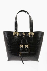 VERSACE ヴェルサーチ バッグ 74VA4BFJ ZS578 899 レディース JEANS COUTURE CROCODILE EFFECT FAUX LEATHER TOTE BAG WITH MA 【関税・送料無料】【ラッピング無料】 dk