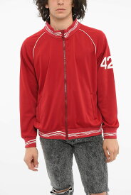 【毎月1日はエントリーでポイント3倍！】 424 フォートゥーフォー トレーナー 32424H07 226015 18 メンズ JERSEY ZIP-UP SWEATSHIRT WITH LOGO PRINT 【関税・送料無料】【ラッピング無料】 dk