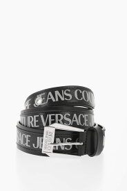 VERSACE ヴェルサーチ ベルト 74YA6F03 ZP243 PV3 メンズ JEANS COUTURE SAFFIANO LEATHER BELT WITH PRINTED LOGO 35MM 【関税・送料無料】【ラッピング無料】 dk