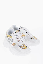 VERSACE ヴェルサーチ スニーカー 74VA3SC7 ZP231 G03 レディース JEANS COUTURE BAROQUE MOTIF SNEAKERS WITH SUEDE DETAILS 7CM 【関税・送料無料】【ラッピング無料】 dk