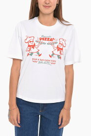 DSQUARED2 ディースクエアード トップス S75GD0284 S24387 100 レディース PRINTED COTTON PIZZA T-SHIRT 【関税・送料無料】【ラッピング無料】 dk