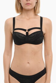 MARLIES DEKKERS マルリース・デッカー アンダーウェア 35710 0 BLACK LACE AND GREY レディース LACES BRA WITH CUT-OUT DETAILS 【関税・送料無料】【ラッピング無料】 dk
