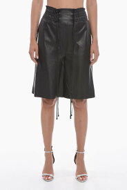 THE MANNEI ザ・マンネイ パンツ AYDOUN 0 BLACK レディース SOFT-LEATHER AYDUON HIGH-WAISTED SHORTS WITH TRIPLE DRAWSTRI 【関税・送料無料】【ラッピング無料】 dk