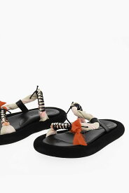 13 09 SR フラットシューズ ZODBLKSS22BLACK レディース LEATHER ZODIAC SANDALS EMBELISHED WITH RIBBONS AND RHINESTON 【関税・送料無料】【ラッピング無料】 dk