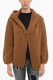 【15,000円以上ご購入で1,000円OFF！】 WOOLRICH ウールリッチ ニットウェア COWRMAG0041HS90 734 レディース WOOL CARDIGAN WITH DECORATION BROOCH AND HOOD 【関税・送料無料】【ラッピング無料】 dk