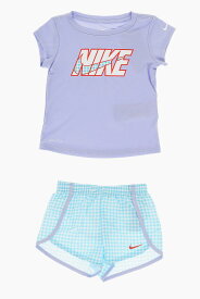 【本日5の付く日ポイント4倍!!】 NIKE KIDS ナイキ パンツ 36K859-F85 ガールズ CREWNECK T-SHIRT AND CHECKED SHORTS SET 【関税・送料無料】【ラッピング無料】 dk