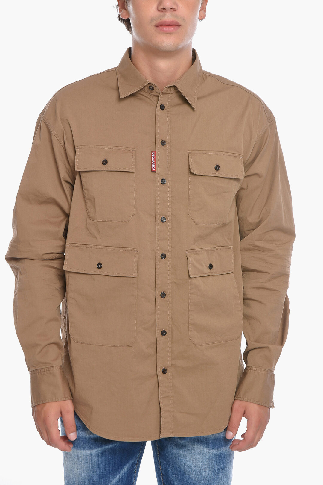 DSQUARED2 ディースクエアード シャツ S71DM0572 S35175 157 メンズ LONG SLEEEVED SHIRT WITH FRONT POCKETS 【ラッピング無料】 dk