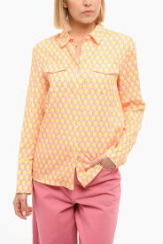 MCM エムシーエム シャツ MFHCSMM01Y5 0 VIBRANT YELLOW PLUMERIA レディース PATTERNED CUBIC MONOGRAM SHIRT WITH DOUBLE BREAST POCKET 【関税・送料無料】【ラッピング無料】 dk