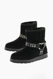 【本日5の付く日ポイント4倍!!】 MOSCHINO モスキーノ ブーツ JA24413H0HJA5000 レディース LOVE VELOUR WINTER30 ANKLE BOOTS WITH STUDS 【関税・送料無料】【ラッピング無料】 dk