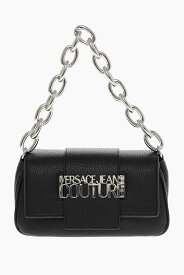 VERSACE ヴェルサーチ バッグ 75VA4BB1 ZS413 899 レディース JEANS COUTURE TEXTURED FAUX LEATHER BAG WITH SILVER-TONE CHA 【関税・送料無料】【ラッピング無料】 dk