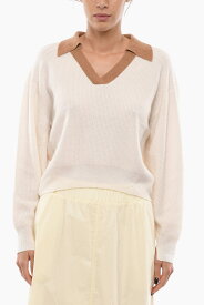 【楽天スーパーSALE!!50000円以上3000円OFFクーポン対象】 RAG&BONE ラグ＆ボーン ニットウェア WAS22P019AU19 0 IVORY レディース CASHMERE PIERCE SWEATER WITH POLO SHIRT COLLAR 【関税・送料無料】【ラッピング無料】 dk