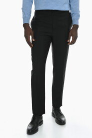GIVENCHY ジバンシィ パンツ BM50TJ100H 001 メンズ WOOL FRONT-PLEATED TROUSERS WITH ELASTICATED WAISTBAND 【関税・送料無料】【ラッピング無料】 dk