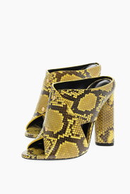 TOM FORD トム フォード パンプス W2064TPLU/A YEL レディース PYTHON LEATHER HEELED MULES WITH CROSS BANDS 22CM 【関税・送料無料】【ラッピング無料】 dk