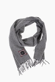 DESTIN デスティン ファッション小物 HESCPPWO W0 メンズ HOUNDSTOOTH MOTIF WOOL AND CASHMERE SCARF WITH FRINGES 【関税・送料無料】【ラッピング無料】 dk