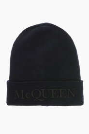 ALEXANDER MCQUEEN アレキサンダー マックイーン 帽子 6631954201Q 4160 メンズ SOLID COLOR CASHMERE BEANIE WITH EMBROIDERED LOGO 【関税・送料無料】【ラッピング無料】 dk