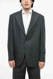 FENDI フェンディ ジャケット FJ0657 AIEZ F0Y8X メンズ LINED SINGLE BREASTED LINEN BLEND BLAZER 【関税・送料無料】【ラッピング無料】 dk