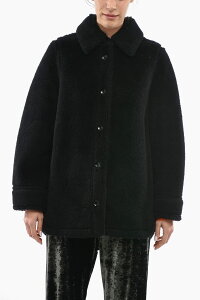 STAND STUDIO X^h X^WI R[g 61558-9910 fB[X SINGLE-BREASTED TEDDY COAT WITH FLUSH POCKETS y֐ŁEzybsOz dk