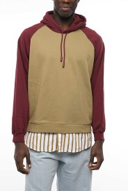 SUNNEI スンネイ トレーナー MRTWXTOP003COT029 0126 メンズ BRUSHED COTTON HOODIE WITH SHIRT DETAIL 【関税・送料無料】【ラッピング無料】 dk