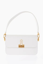 【本日5の付く日ポイント4倍!!】 OFF WHITE オフホワイト バッグ OWNN119S23 LEA001 0100 レディース LEATHER PLAIN BINDER SHOULDER BAG WITH GOLDEN DETAILS 【関税・送料無料】【ラッピング無料】 dk