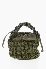 BY FAR バイファー バッグ 23CRCSACMLGCHLL SMA MLG レディース BRAIDED FABRIC AND LEATHER BUCKET BAG 【関税・送料無料】【ラッピング無料】 dk