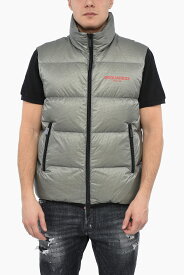 DSQUARED2 ディースクエアード ジャケット S74FB0303 S76627 859 メンズ QUILTED VEST WITH LOGO PRINT 【関税・送料無料】【ラッピング無料】 dk