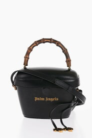 PALM ANGELS パーム エンジェルス バッグ PWNP010S22LEA0011010 レディース LEATHER SHOULDER BAG WITH WOODEN HANDLE 【関税・送料無料】【ラッピング無料】 dk