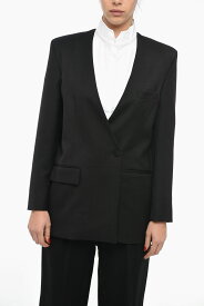 NINE MINUTES ナインミニッツ ジャケット THE INES WOOL レディース LINED DOUBLE BREASTED BLAZER WITH ASYMMETRIC POCKETS 【関税・送料無料】【ラッピング無料】 dk