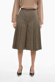 CELINE セリーヌ スカート 2P234923G 19BR レディース PLEATED HOUNDSTOOTH A-LINE MAXI SKIRT 【関税・送料無料】【ラッピング無料】 dk