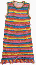 【本日5の付く日ポイント4倍!!】 STELLA MCCARTNEY ステラマッカートニー ドレス TS1C02 Z1146 999 ガールズ CROCHET CREW-NECK DRESS WITH FRINGES AND INNER PETTICOAT 【関税・送料無料】【ラッピング無料】 dk