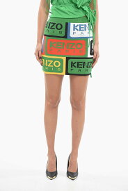 【本日5の付く日ポイント4倍!!】 KENZO ケンゾー スカート FD52JU3673CD MU レディース COTTON PARIS LABEL MINISKIRT 【関税・送料無料】【ラッピング無料】 dk