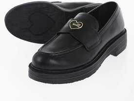 MOSCHINO モスキーノ ローファー JA10454G0HIA0000 レディース LOVE LEATHER LOAFERS WITH HEART-SHAPED DETAIL 【関税・送料無料】【ラッピング無料】 dk