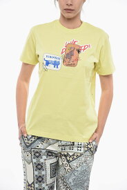 【本日5の付く日ポイント4倍!!】 DSQUARED2 ディースクエアード トップス S75GD0236 S22427 679 レディース CREW NECK COTTON T-SHIRT WITH PATCHES 【関税・送料無料】【ラッピング無料】 dk