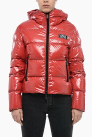 DSQUARED2 ディースクエアード ジャケット S75AM0902 S54056 308 レディース VARNISH EFFECT DOWN JACKET WITH LOGO PATCH 【関税・送料無料】【ラッピング無料】 dk