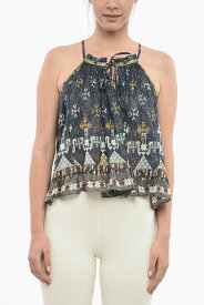 【本日5の付く日ポイント4倍!!】 ISABEL MARANT イザベル マラン トップス HT0035FB A1J53E 60TL レディース PRINTED SLEEVELESS TOP WITH LUREX EMBROIDERY 【関税・送料無料】【ラッピング無料】 dk