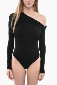 VERSACE ヴェルサーチ トップス 10090801A01253 1B000 レディース STRETCH VISCOSE BODYSUIT WITH JEWEL DETAIL 【関税・送料無料】【ラッピング無料】 dk