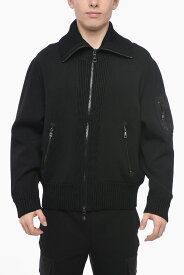 NEIL BARRETT ニール バレット ニットウェア PBMA058 T609C 01 メンズ SOLID COLOR SWEATER WITH RIBB DETAILS AND ZIPPED CLOSURE 【関税・送料無料】【ラッピング無料】 dk