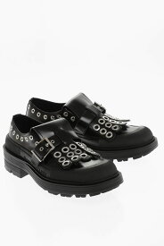 ALEXANDER MCQUEEN アレキサンダー マックイーン ローファー 730090WHSWD 1081 メンズ LEATHER LOAFERS WITH STUDDED FRINGES 【関税・送料無料】【ラッピング無料】 dk