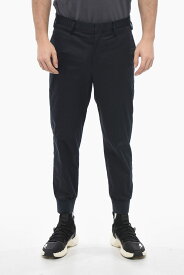 【毎月1日はエントリーでポイント3倍！】 NEIL BARRETT ニール バレット パンツ PBPA78S U003 466 メンズ LOW-WAIST SLIM FIT JACK PANTS WITH ANKLE DRAWSTRING 【関税・送料無料】【ラッピング無料】 dk