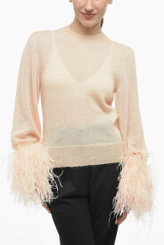GUCCI グッチ ニットウェア 670625XKB1V 9136 レディース MOHAIR-BLEND SWEATER WITH FEATHERS DETAIL 【関税・送料無料】【ラッピング無料】 dk