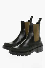 ALEXANDER MCQUEEN アレキサンダー マックイーン ブーツ 730093 WHSWU 1572 メンズ LEATHER CHELSEA BOOTS WITH CONTRASTING DETAIL 【関税・送料無料】【ラッピング無料】 dk