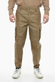 VERSACE ヴェルサーチ パンツ 1010729 1A07649 2N740 メンズ UTILITY CARGO PANTS WITH ALL OVER LOGO PATTERN 【関税・送料無料】【ラッピング無料】 dk